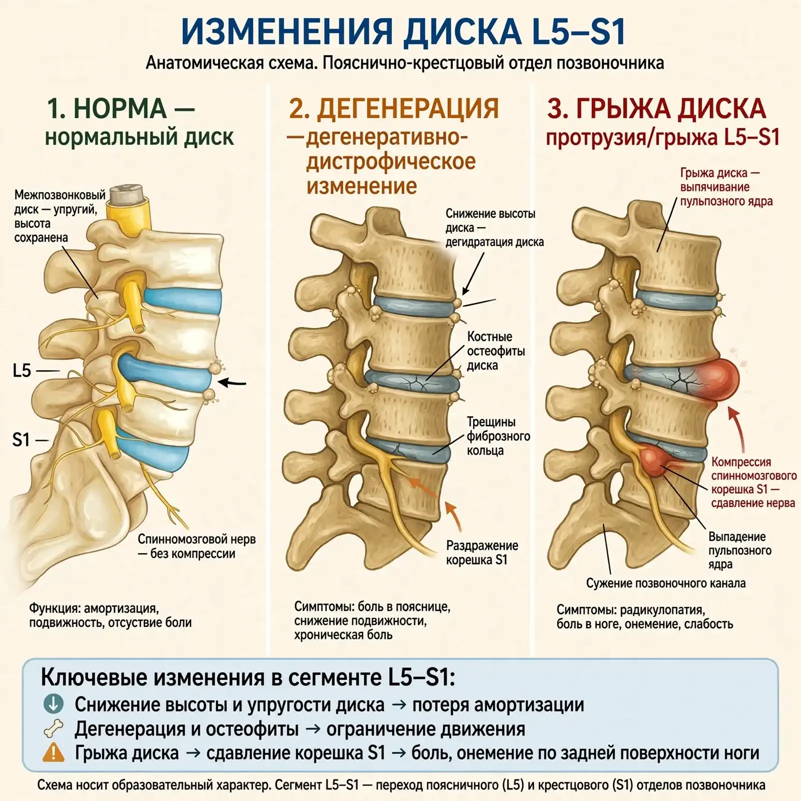 Дегенеративно-дистрофические изменения дисков поясничного отдела Дегенеративно-дистрофические изменения дисков поясничного отдела